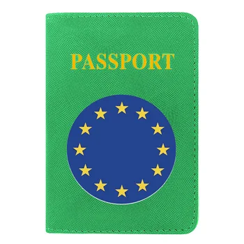 Móda Európskej Únie Symboly Dizajn, Tlač Pas Kryt Pu Kožené Cestovné ID Kreditnej Karty Držiteľ Vrecko Peňaženky, Tašky