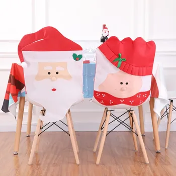 Nový Rok Vianočné Dekorácie Stoličky Kryt Jedálenský Sedadlo Santa Claus, Vianočné Babička Poťahy Pre Domáce Party Decor 2 Ks/sada