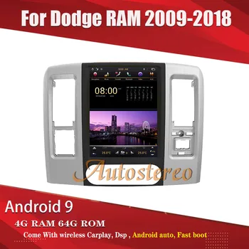 Pre Dodge RAM 2009 - 2018 Android 9 Multimediálne Rádio Vertikálne Displej GPS Navigácie Auto Rádio magnetofón Auto Stereo HeadUnit