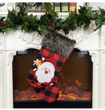 Červená Stožiare, Vianočná Pančucha Santa Snehuliak Elk Krb Visí Dekor Schodiskové Zábradlie Ozdoby Vianočné Prívesok Šťastný Nový Áno