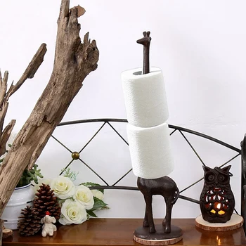 Liatinové Žirafa Papiera Držiak Zdobí Kúpeľňa Toaletného Papiera Držiak