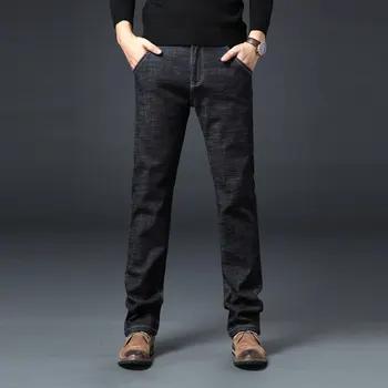 Všetky bavlna Džínsy Značky Oblečenia 2021 Výška Úsek Rovnou Nôh Slim Džínsy Nové Módne Bežné Denim Kvalitné Nohavice Muž
