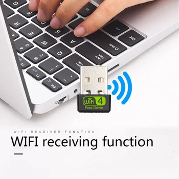 Mini 150Mbps Wi-Fi USB Adaptér Bezdrôtovej Sieťovej Karty Adaptéra Prenosný WiFi Dongle pre Desktop, Notebook, PC, Wi-Fi Prijímač