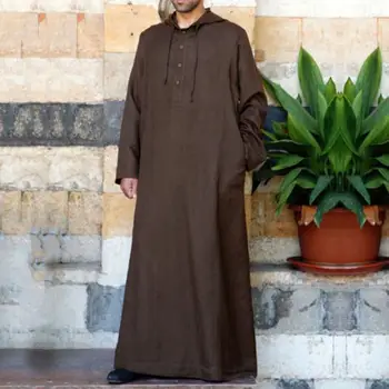 Moslimské Oblečenie Mikiny Pánske Kúpacie Saudskej Arabskom Dubaji Dlhý Rukáv Arabčina Dlho Islamskej Jubba Muž Oblečenie 2021