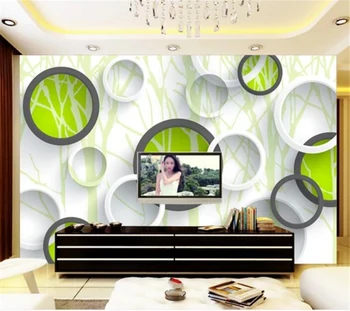 Beibehang abstraktných de parede Vlastnú tapetu 3D maľby pevný kruh abstraktné strom vzor, TV joj, stena obývacia izba tapety