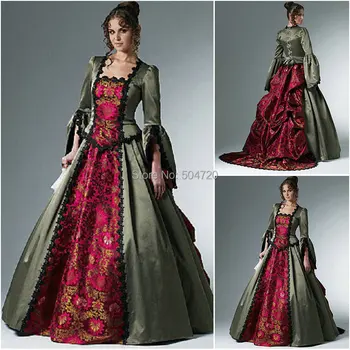 Zákazku R-759 Dobové Kostýmy 1860s Občianskej Vojny Southern Belle Ples svadobné Šaty/Gothic Lolita Šaty šaty Viktoriánskej