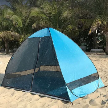 Anti-Mosquito Beach Tieni Stan S Gázy UV Ochranu Automaticky Camping Outdoor Prenosné Plážový Stan S Oka Opony