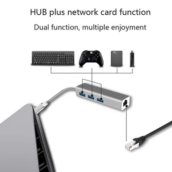 Typ-c transfer RJ45 gigabit NETWORK karty, USB3.0 Notebook externý rozšírenie siete port ovládača zadarmo