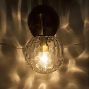 Kovové LED Nástenné Svietidlo s Číre Sklenené Tienidlo pre Spálne Svetlo Moderné Svetlo na Stenu pre Kúpeľňa Obývacia izba