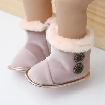 Kožené Zimné otepľovanie detské botičky dieťa kožušiny babyboy obuv pre zimné topánky prvý walker novorodenca dievča footwears whoesale