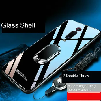 Pre Xiao Redmi K20 Prípade Luxusné tvrdeného skla magnet auto krúžok držiak Kryt Telefónu Prípade Pre Xiao Redmi K20 Pro Coque Fundas