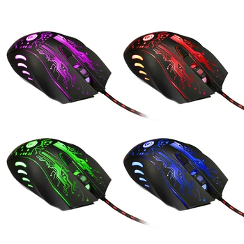2 Modely Profesionálne Farebné Podsvietenie 3200DPI Optické Káblové pripojenie Hernej Myši Myši pre PC Prenosný Počítač Hráč Dropshipping