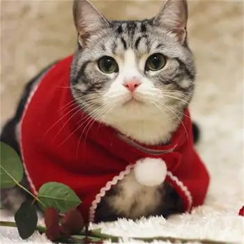 Vtipné Vianočné Oblečenie Teplá Pet, Pes, Mačka, Oblečenie Pre Santa Claus Červená Šatka, Klobúk Jeleň Hlavu Roztomilý Pes Plášť Mačka Kostým Domáce Dekorácie
