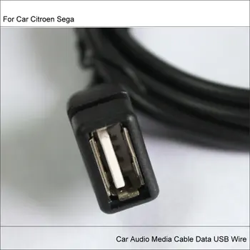 Originálne Zástrčky USB Adaptér Conector Pre Citroen Sega Auto CD Rádio Media Audio Kábel Dátový Vodič