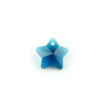 14 mm 1000pcs Modrý Zirkón 1 Otvor Krištáľové Sklo Star Korálky Pre DIY Šperky Hot Predaj