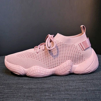2019 Lete Lady Vulkanizovanej Topánky Bežné Tenisky populárne Dýchať topánky ružovej farby tenisky ženy zapatos de mujer