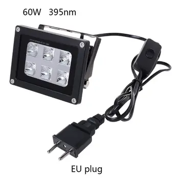 100-260V 60W, 395nm 6 UV LED Živice Liečivé Svetlo Lampy, SLA DLP 3D Printer Kit AU/EU/UK/US Plug C26