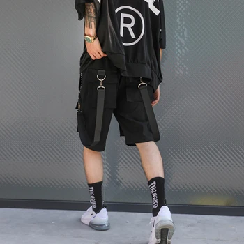 V Lete Šortky Bežné Streetwear 2019 Hip Hop Koleno Dĺžke Móda Krátkych Joggers Trakmi