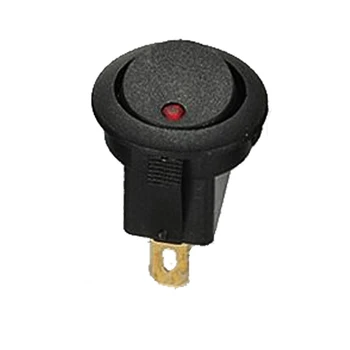 20Pcs 12V Kolo Rocker Dot Čln, Červené LED Svetlo Prepínač pre Auto alebo Čln s Červeným LED Svetlom