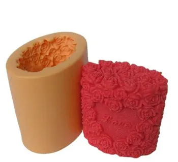 Láska Ruža Srdce 3D Silikónové Sviečka Formy Svadobnú Tortu Zdobenie Sviečka DIY, Takže Formy valentínske Remeslá Umelecké Formy Mydlo DIY Nástroj