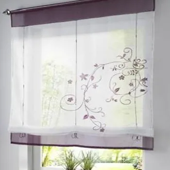 Moderné Krátke Okno Kuchyne Tylu Voile Záves Pre Obývacia Izba Delič Domov Transparentné Priesvitné Záclony Závesy Okno Voile