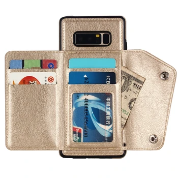 Flip wallet PU kožené puzdro Pre Samsung Galaxy Note 8 9 10 20 S8 S9 S10 S20 + S10e S7 okraji Kreditnú Kartu Stojan Zadný Kryt