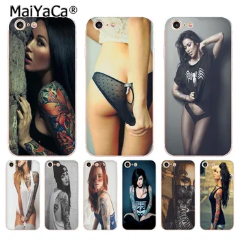 MaiYaCa Sexy Rukáv Tetovanie Dievča mäkké tpu telefón puzdro pre iPhone 8 7 6 6 Plus X XS MAX XR 5 5S SE, 11pro, max Prípadoch