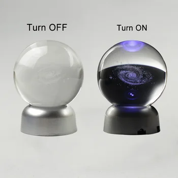 6TYP Sveta Miniatúr, krištáľová Guľa 3D Laserom Vygravírované Galaxy sklenenú Guľu Sfére Domáce Dekorácie Príslušenstvo