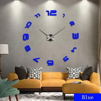 2016 HORÚCE 3d diy Akryl miroir samolepky na stenu hodiny hodinky hodiny Quartz Moderné reloj de porovnanie domáce dekorácie nové doprava zadarmo