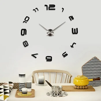 2016 HORÚCE 3d diy Akryl miroir samolepky na stenu hodiny hodinky hodiny Quartz Moderné reloj de porovnanie domáce dekorácie nové doprava zadarmo