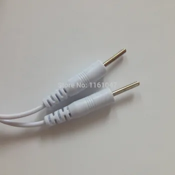 100ks/množstvo 2 v 1 2,5 mm konektor veľkosti DESIATOK elektródy viesť drôt/kábel usb konektor 2 mm Hrubé desiatok digitálne terapia stroj