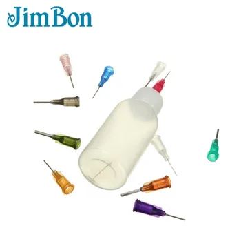JimBon Transparentné Polyetylénu Ihly Dávkovací Zásobník na Fľaše pre Rosinu, Spájky Toku Vložiť + 11 Ihly 30ml
