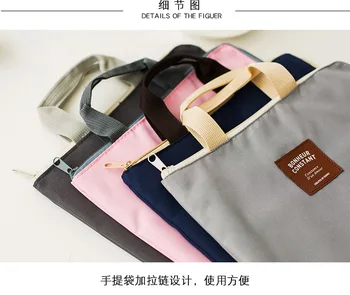 Prenosné Oxford handričkou dokument taška iPad súbor package kórejský zips polyfunkčný súbor taška prenosná temperament Oxford handričkou