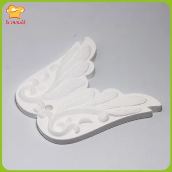 Anjelské krídla obrátil cukru silikónové formy krídla, modelovanie, dekoratívne tortu formy sadrové sviečka kusov strane plesní