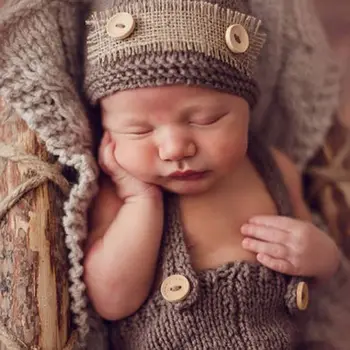 Detská Fotografia Oblečenie Novorodenca Klobúk Kostým pre Foto Streľba