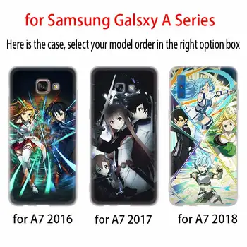 Sword Art Online prípade Silikónový kryt Pre Samsung A50 A70 A80 A30 A40 A90 A6, A8, A9 A7 A5 A3 Plus 2018 2017 2016