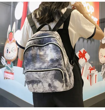 Kórejský štýl batoh ženské módne študent taška cez rameno batoh bežné farbou zips dievča školský batoh
