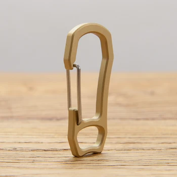 5.4 cm Pevné Brass Karabína Krúžok na kľúče prívesok na Klip Pracky Modul Háčik Kabelka Multifunkčné Ľahký DIY Mini Prenosné Spona