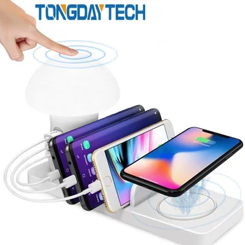 Tongdaytech Usb Qi Bezdrôtová Nabíjačka Pre Iphone X XR 8 11 Pro Max Rýchle Nabíjanie 3.0 Rýchlo Nabíjačka, Dokovacia Stanica Pre Samsung S10 S8