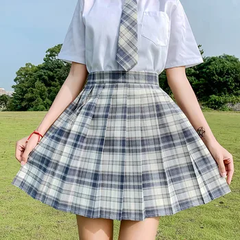 Letné Ženy Sukne Kórejský Japonskom Štýle Študent Jednotné Námorník Sukne, Mini Skladaný Vysoký Pás Dievčatá Roztomilé Sladké Dámy Elegantný Prehoz