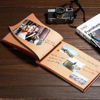 Ručné DIY Albumu Vložiť Vintage Tether Album Naše Dobrodružné Knihy Do Rodiny Zápisník Foto Album
