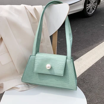 Krokodíl vzor Podpazuší taška 2020 Nové Vysoko kvalitné Kožené dámske Dizajnér Kabelka Cestovné Tašky cez Rameno Žena Luxusné Ruky tašku