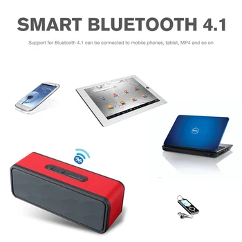 Bezdrôtový Bluetooth Reproduktor Prenosný Vysoko výkonný Subwoofer, Bluetooth Hands-Free FM Rádio a TF Karty Mini Reproduktory, Zvuk Box