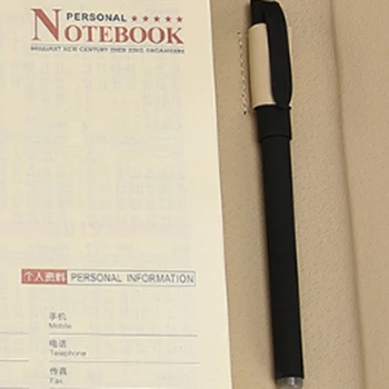 Notebook A5 Kožené puzdro Spojivo Môže Naplniť Notebook, 4 vizitku Vrecká s Držiak na Pero, Kameň, Spony, Perá,