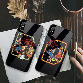 Zábavné Halloween Satan Umožňuje Obeť Telefón Prípade Tvrdeného skla Pre iphone 6 6 7 8 plus X XS XR 11 12 mini PRO MAX