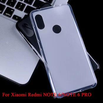 Matný Povrch TPU Mäkké Pokrytie Prípad Pre Xiao Redmi Poznámka 6 6 Pro 6Pro Telefón Black & White Farebné Ochranné Prípadoch Ochrany