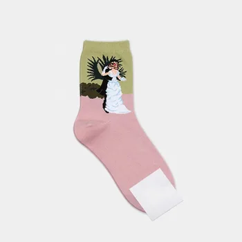 [WPLOIKJD]Tlač Umenie Abstraktné olejomaľba Ponožky Harajuku Van Gogh Ponožky Ženy Japonský Roztomilé Ponožky Tvorivé Calcetines Mujer Sox