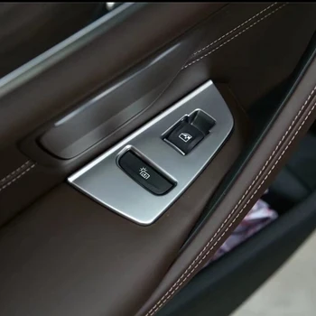 ABS Plastu Pre BMW 5 Series G30 2017 2018 Auto Dverové a okenné sklo zdvíhacie spínač kryt výbava Interiérové doplnky styling