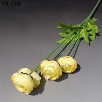 Zahraničné Mini Pivónia Umelého Hodvábu Lulian Kvety White lotus Svadobné Domácej Strany Festival Jesenné Dekorácie Ranunculus Asiaticus
