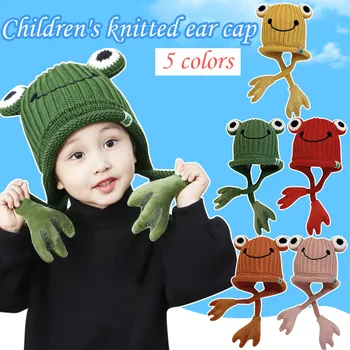 Roztomilý karty, baby, klobúk jeseň a v zime plus plyšové klobúk deti roztomilý zvierat teplé ochranu sluchu multicolor pletené klobúk шапка 40*